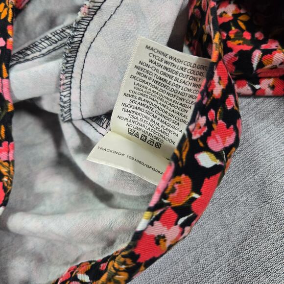 Social Standard by Sanctuary Girls 10/12 Cropped Denim Pink Fall Floral Jacket - Picture 10 of 12